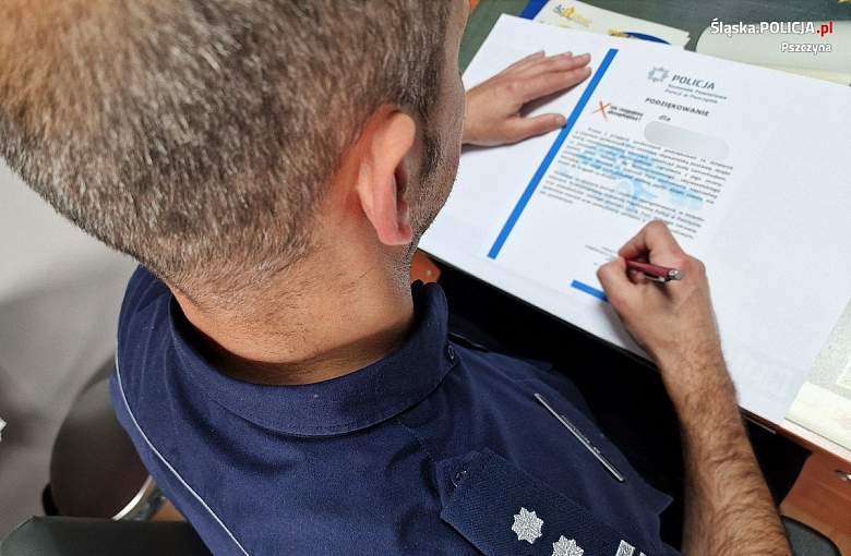 PODZIĘKOWANIE ZA WZOROWĄ POSTAWĘ OBYWATELSKĄ